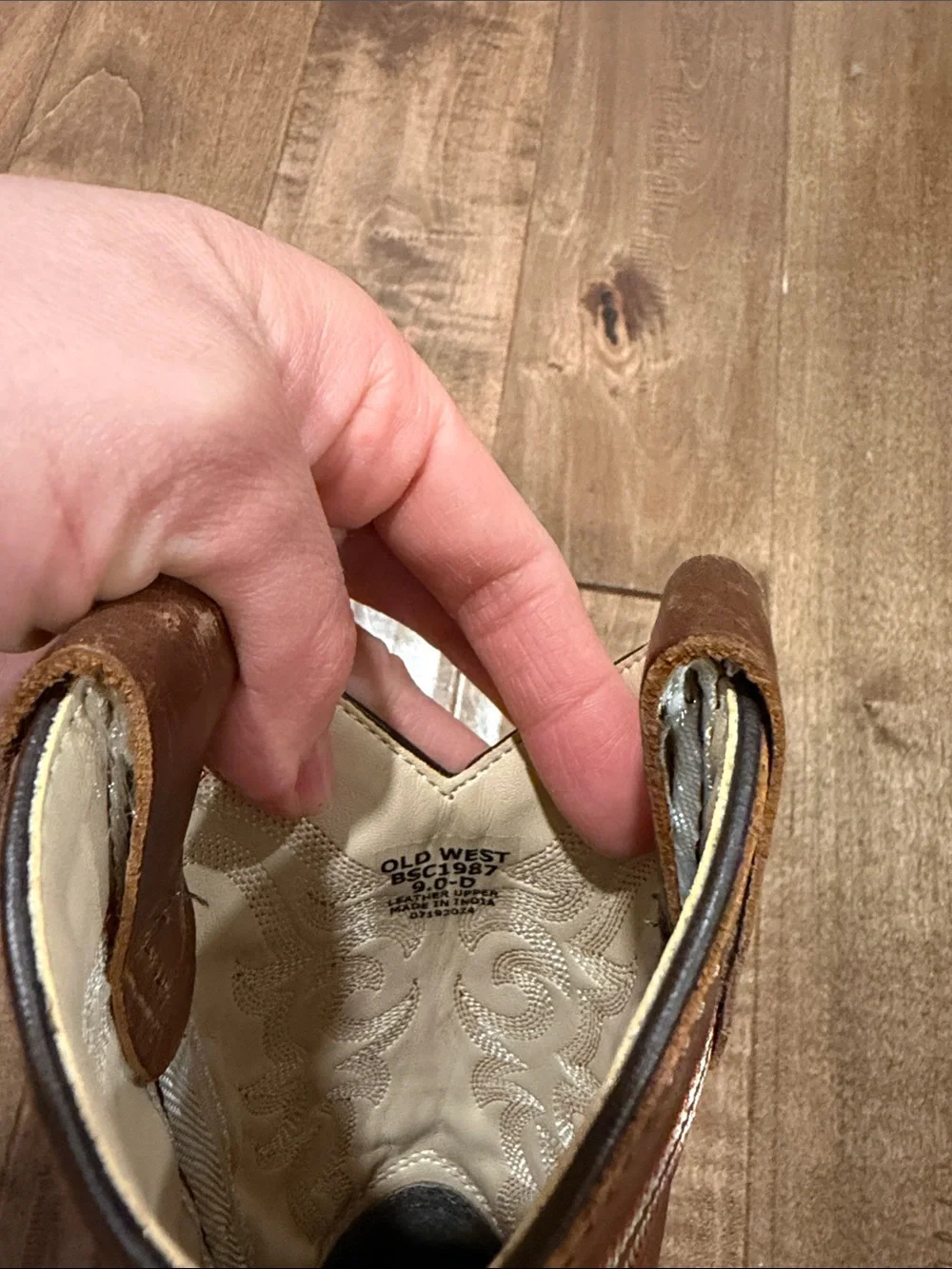 Like New Old West Kids Leather Western Boots